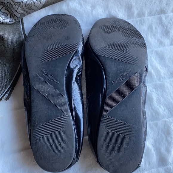 Salvatore Ferragamo Black Ballet Flats size 8.5 - Picture 4 of 7